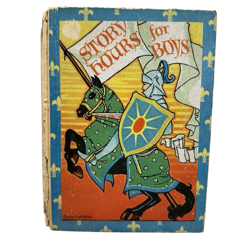 1930 Story Hours for Boys Book Saalfield Pub Co vintage Corinne Ringel Bailey
